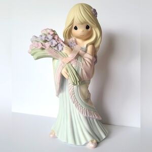 Precious Moments Limited Edition Woman With Flowers Large Collectible Figurine
